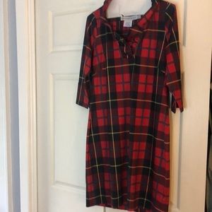 NWT Gretchen Scott Plaidly Cooper Dress